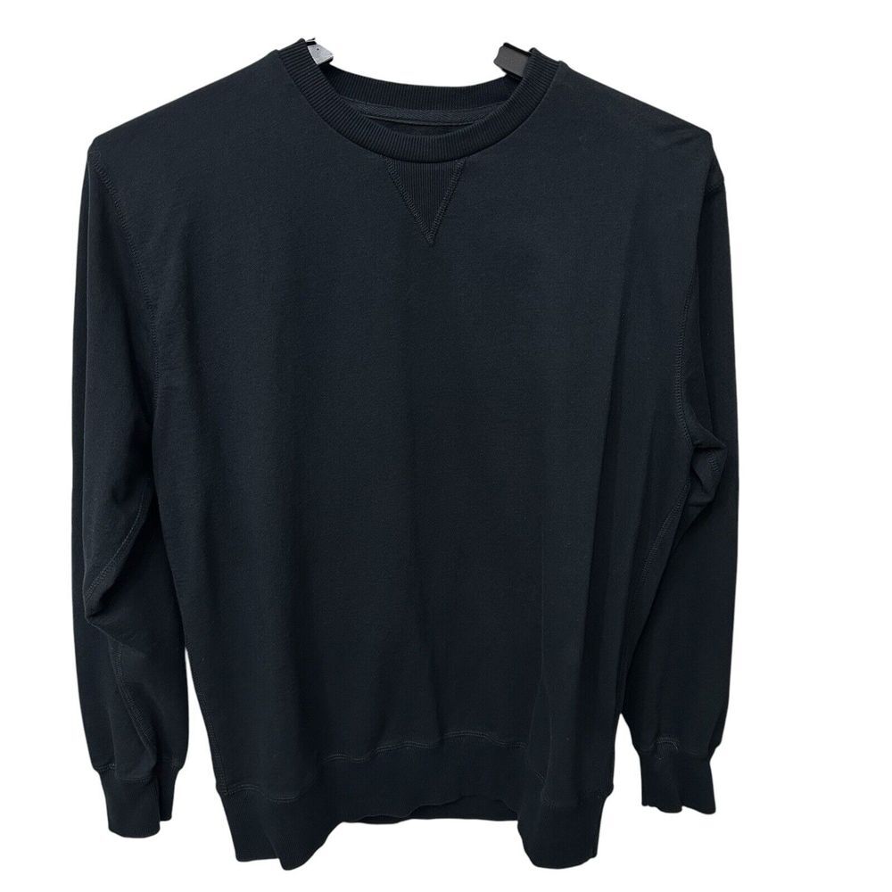 Goodlife‎ Sz Large Activewear Sweater Crew Neck Pullover Cotton Blend Black
